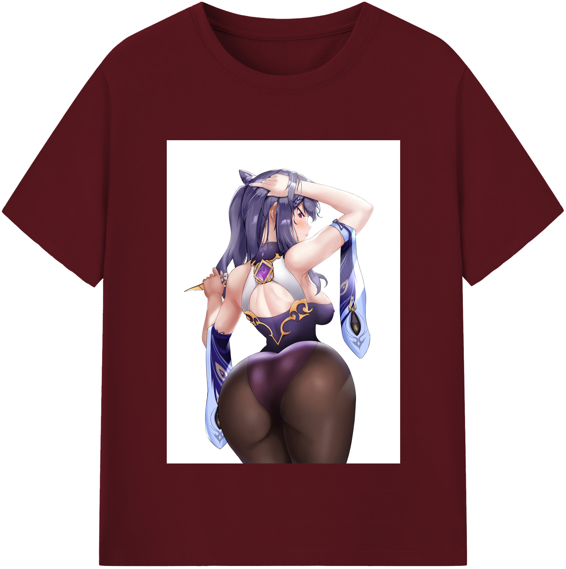 げんし神 刻晴 こくせい genshin Kokusei 綿100％半袖Tシャツ（フロントプリント）